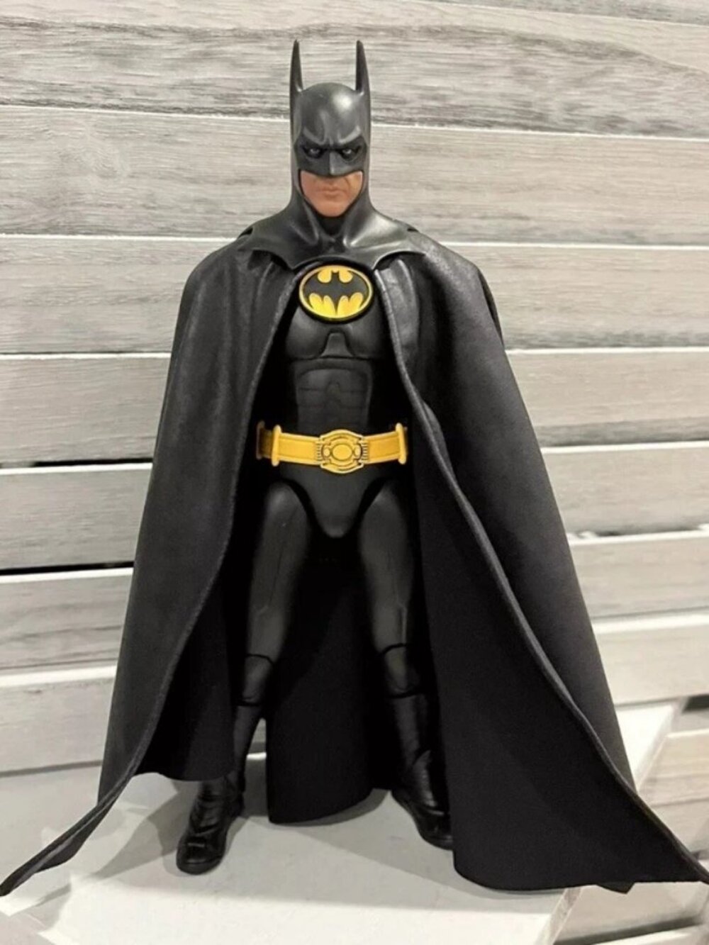Custom Batman Keaton 1989 1/9 Beast Kingdom Leather Wired Cape Only NOT FIGURE